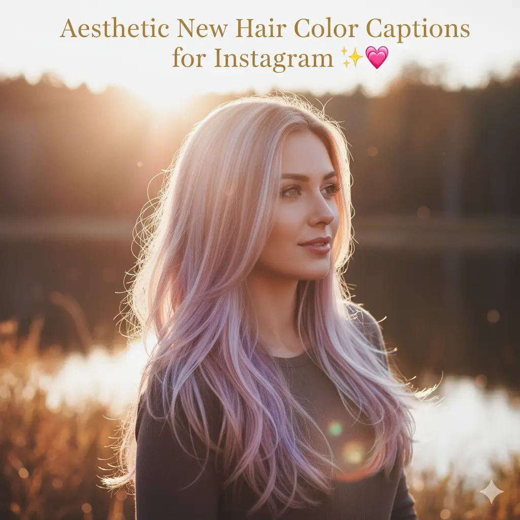 Aesthetic New Hair Color Captions for Instagram