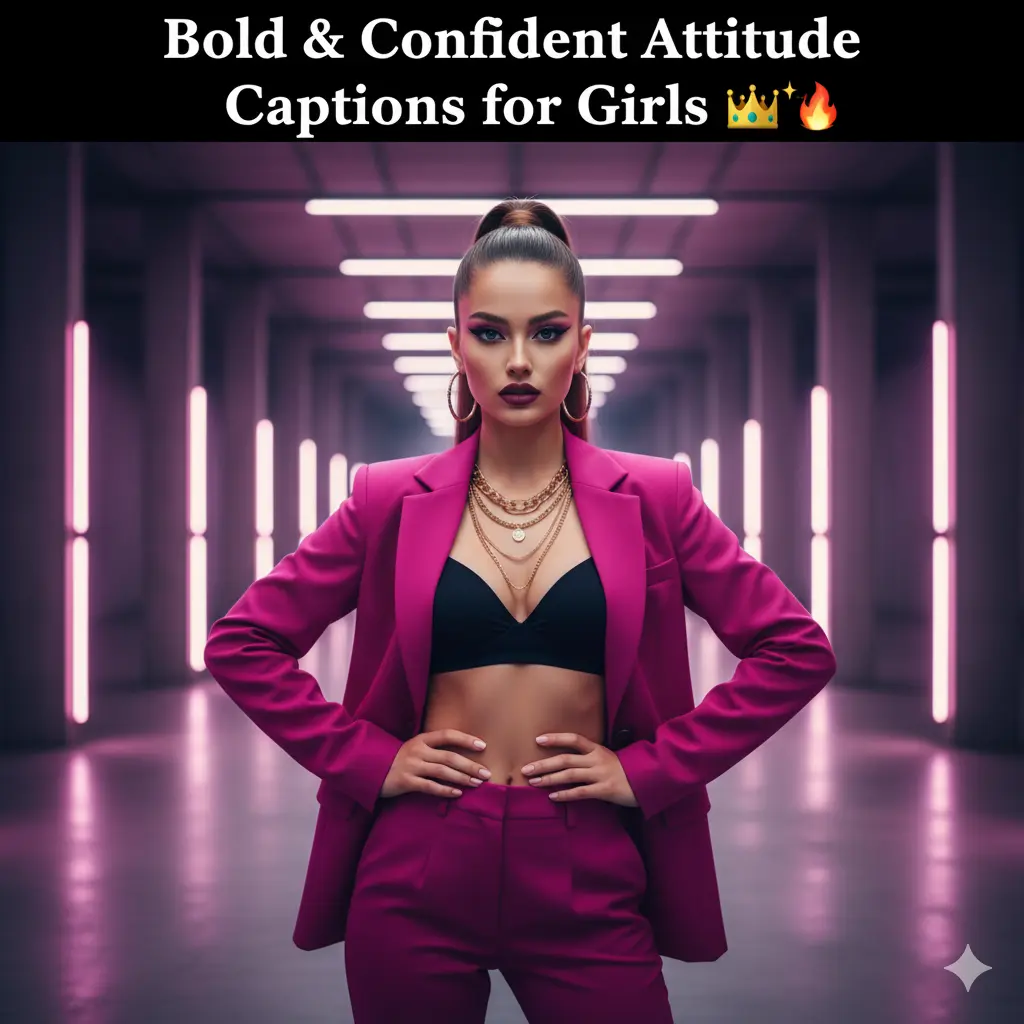 Bold & Confident Attitude Captions for Girls