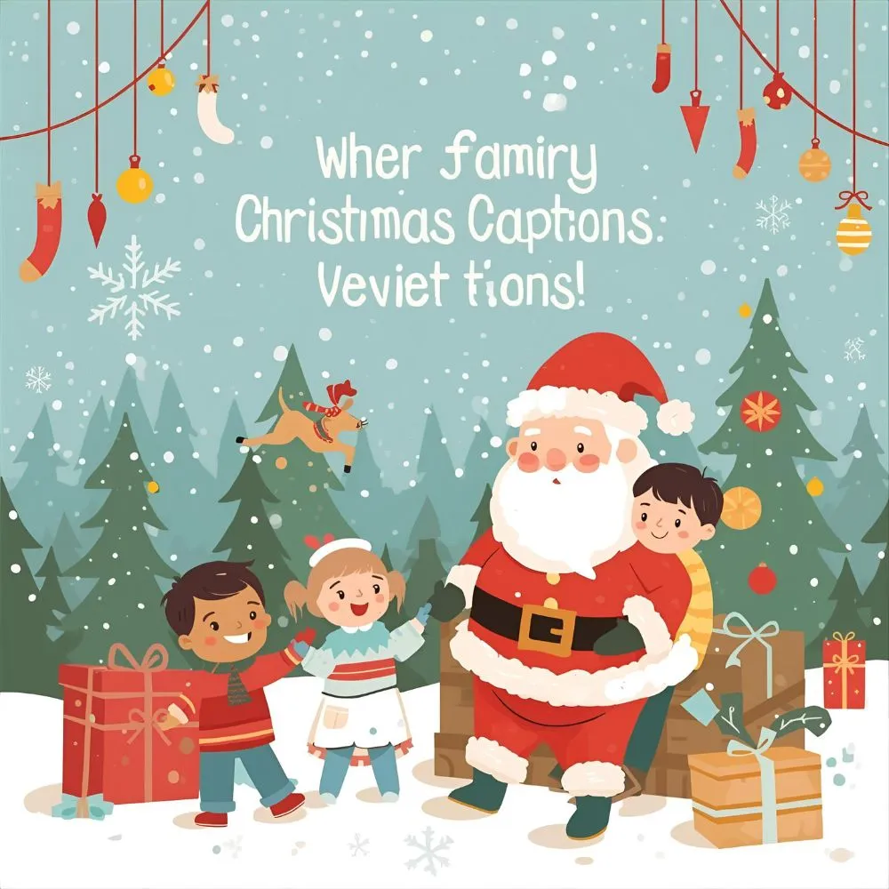 Family Christmas Captions for Parents with Kids