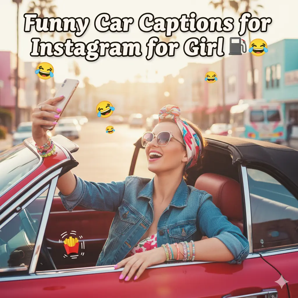 Funny Car Captions for Instagram for Girl
