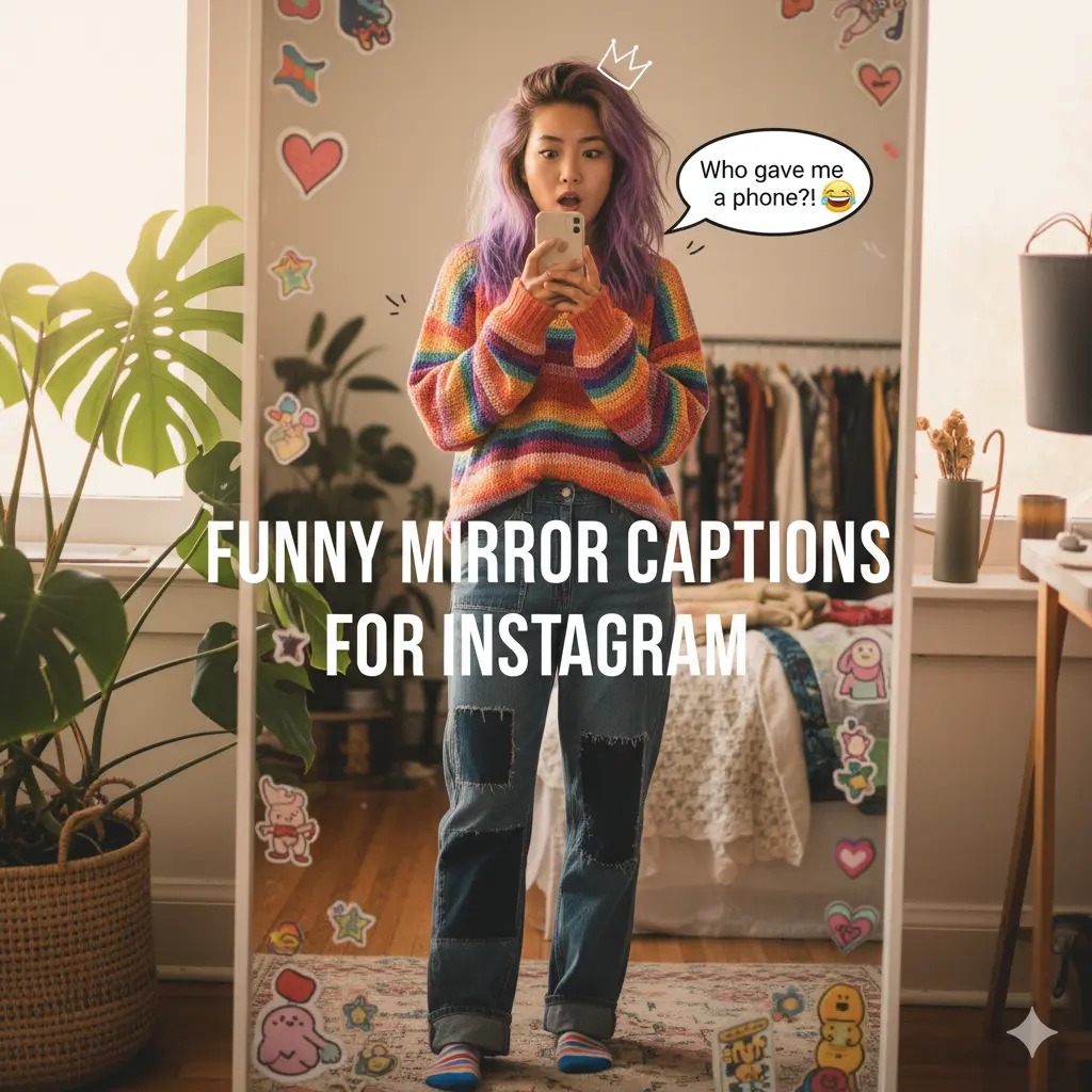 Funny Mirror Captions for Instagram