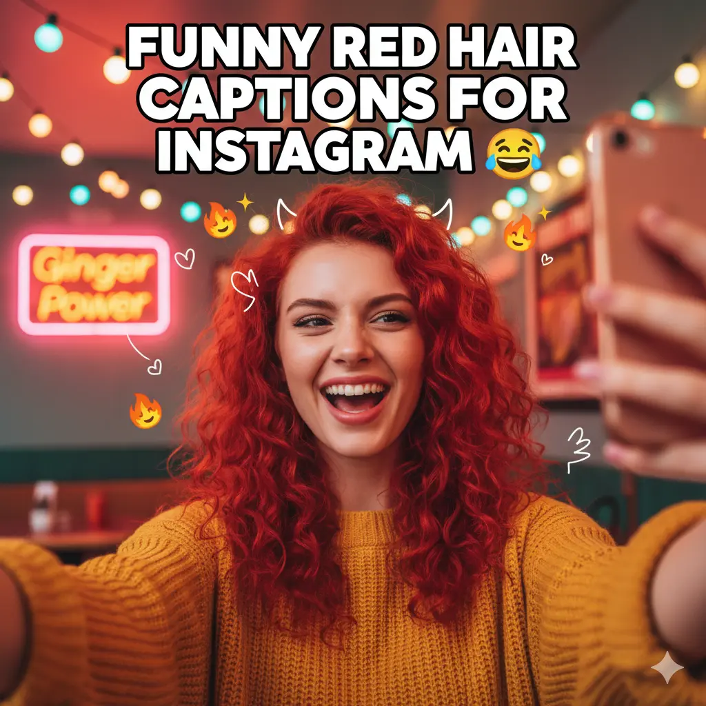 Funny Red Hair Captions for Instagram