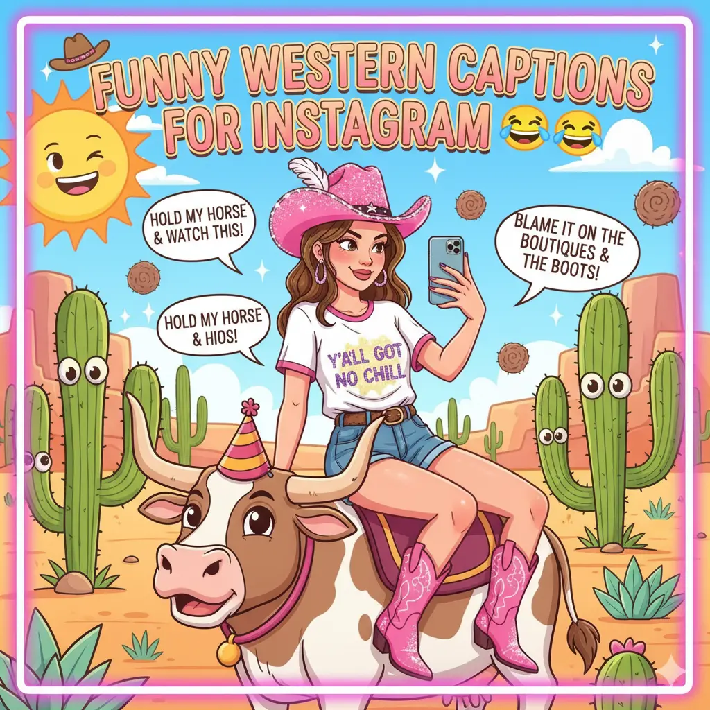 Funny Western Captions for Instagram for Girl