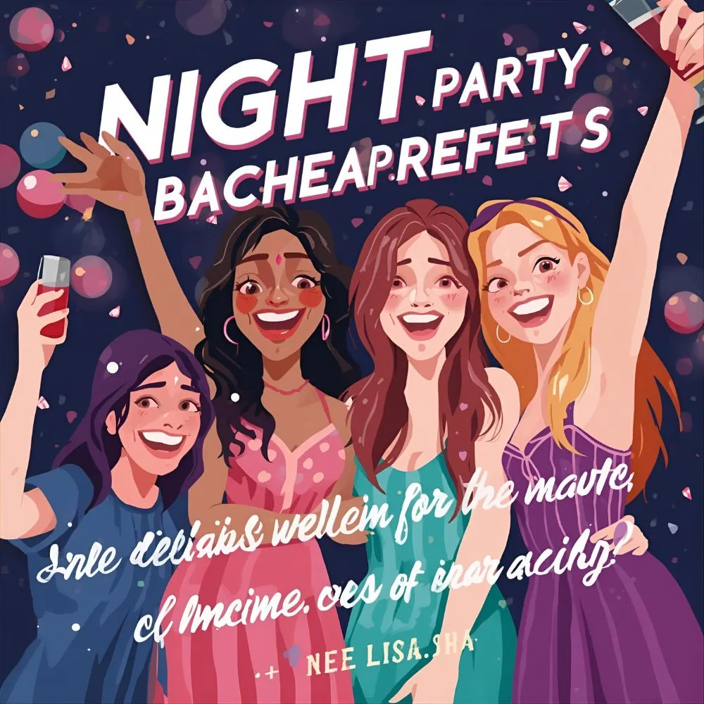 Night Party Bachelorette Instagram Captions for Bridesmaids