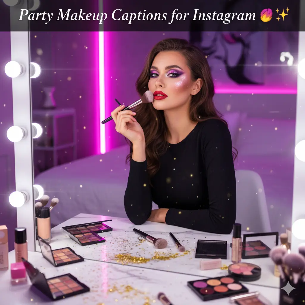 Party Makeup Captions for Instagram