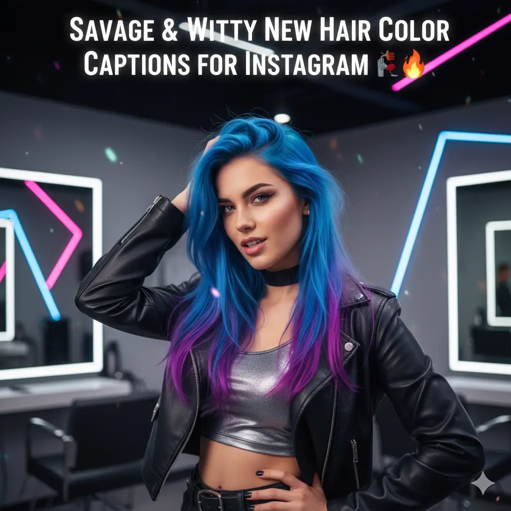 Savage & Witty New Hair Color Captions for Instagram