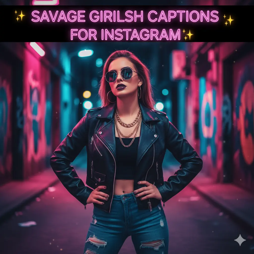Savage Girlish Captions for Instagram