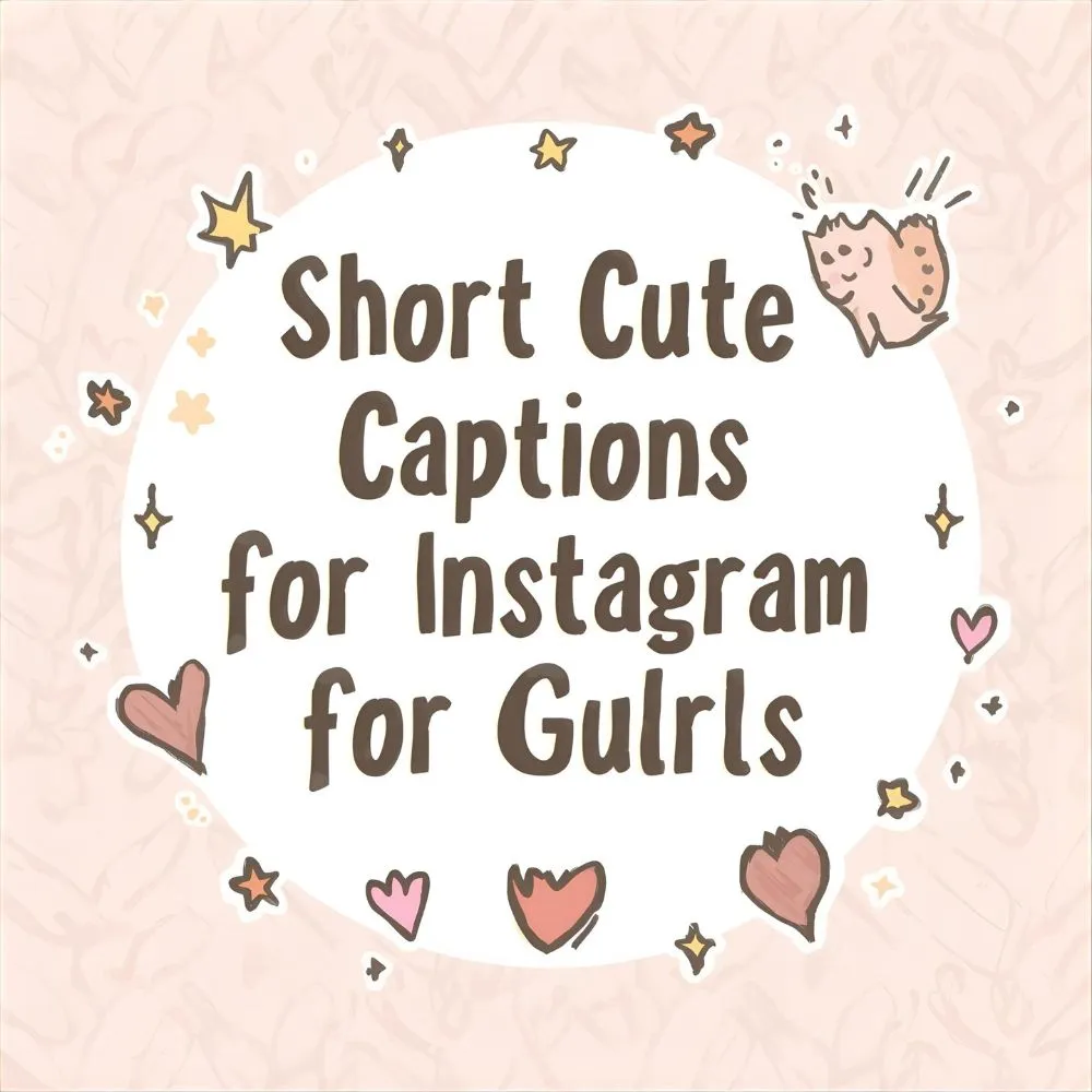 Short Cute Captions for Instagram for Girls