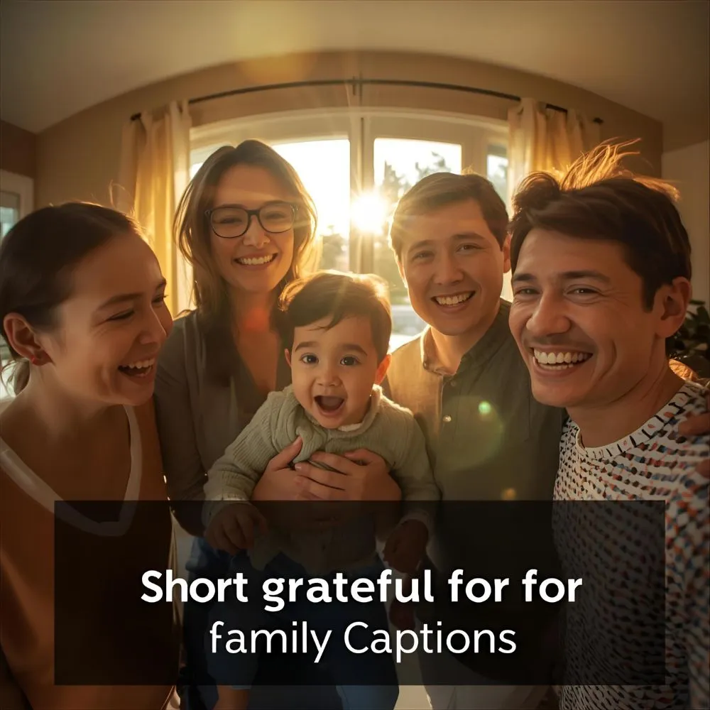 Short Grateful for Family Captions