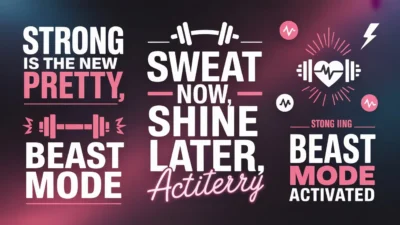 short gym captions for instagram for girl