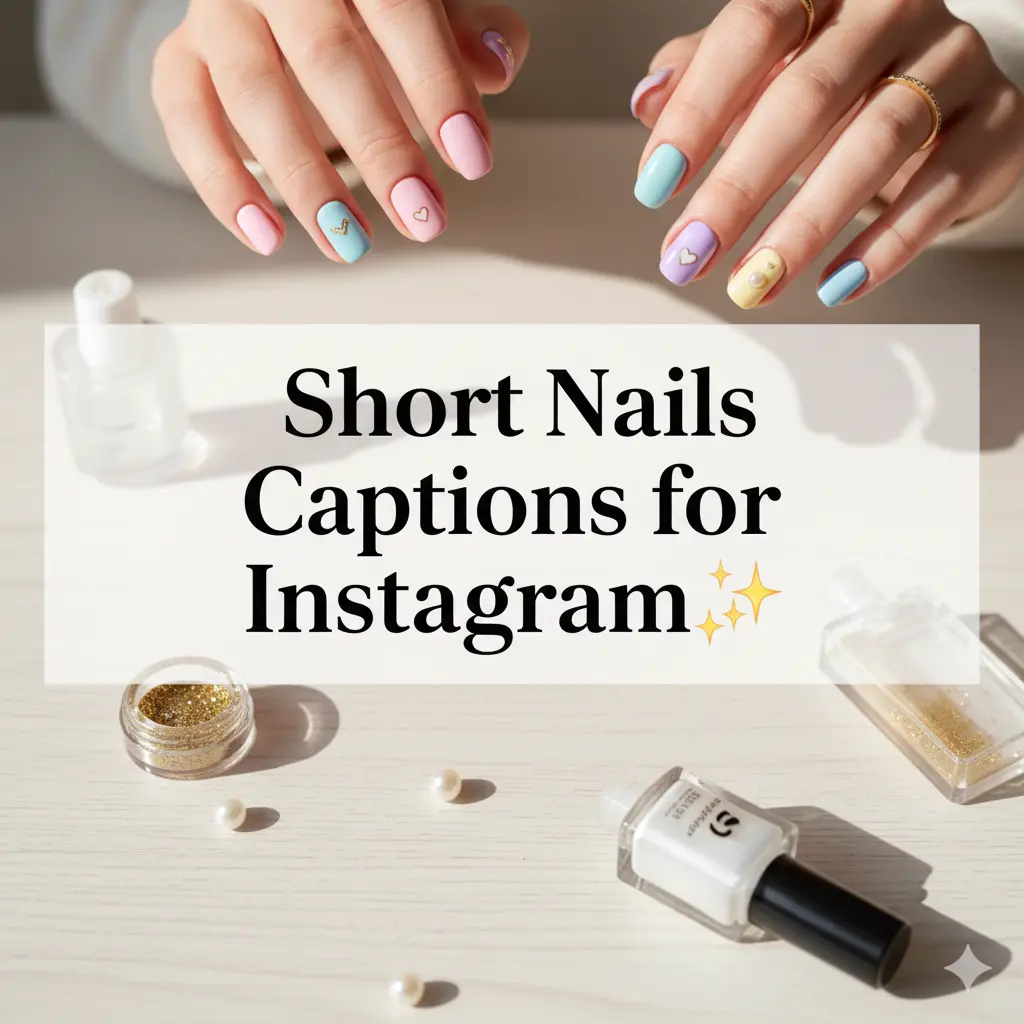 Short Nails Captions for Instagram