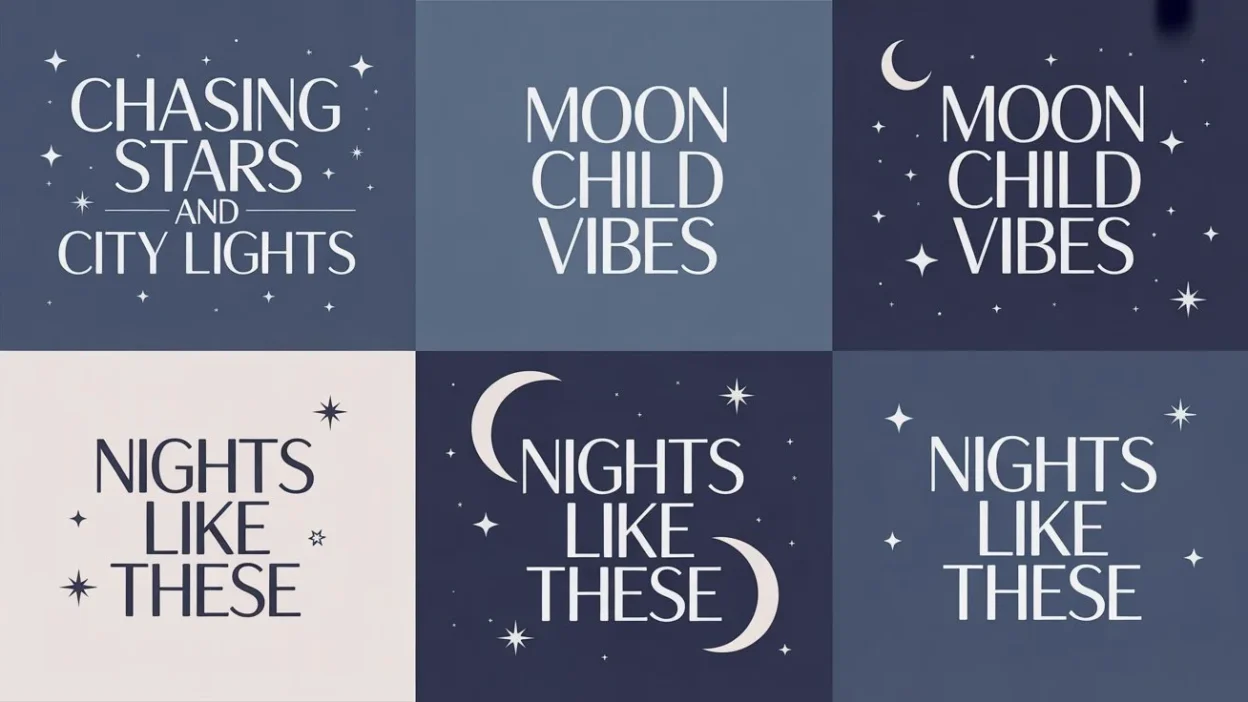 simple night captions for instagram