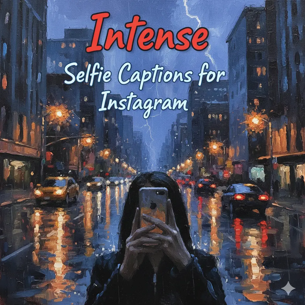 Intense Selfie Captions for Instagram
