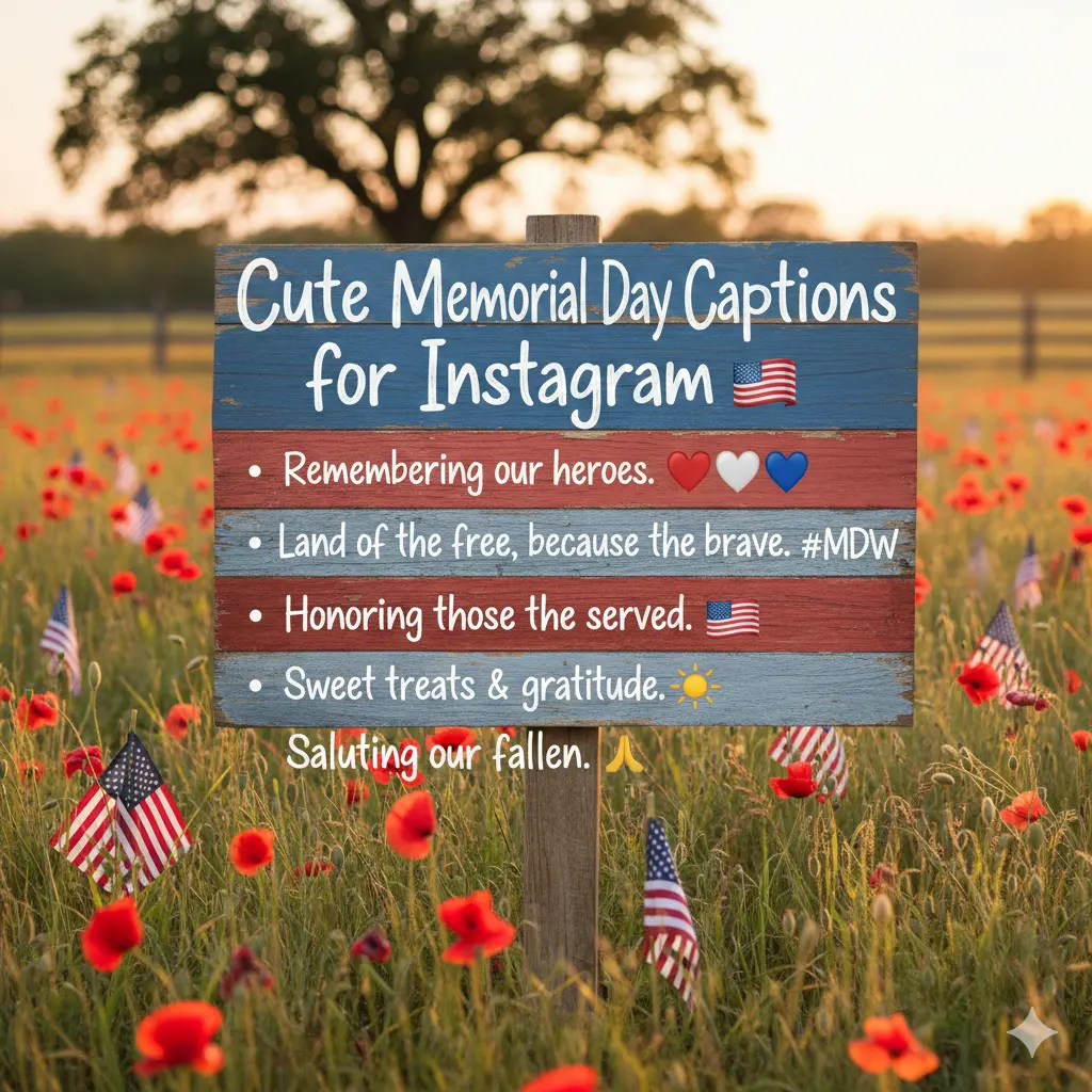 Cute Memorial Day Captions for Instagram 🇺🇸