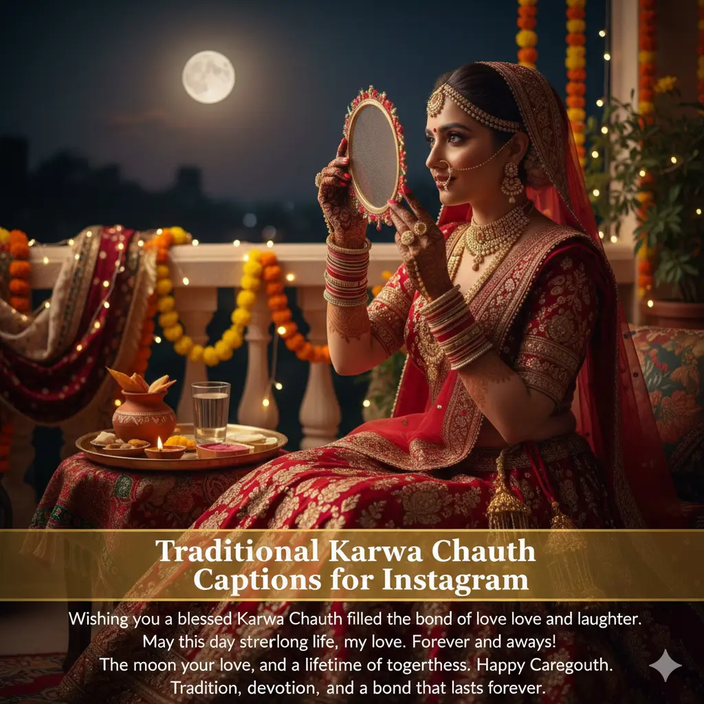 Traditional Karwa Chauth Captions for Instagram 