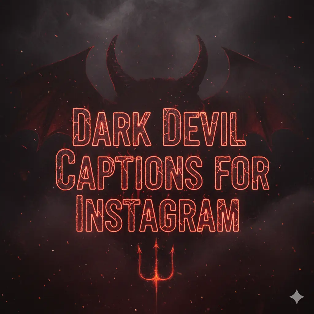 Dark Devil Captions for Instagram