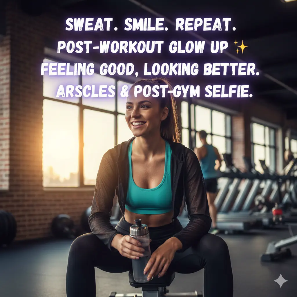 Short Gym Captions for Instagram for Girl After Workout