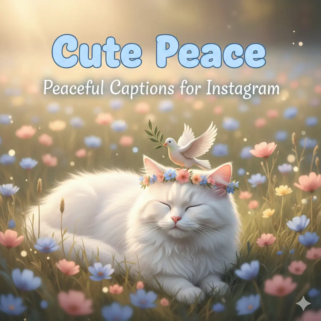 Cute Peace / Peaceful Captions for Instagram