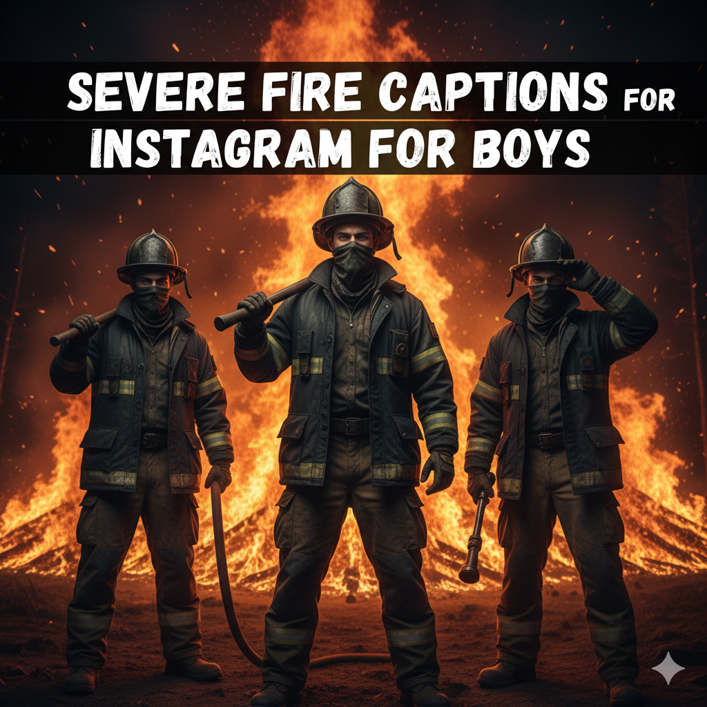  Severe Fire Captions for Instagram for Boys