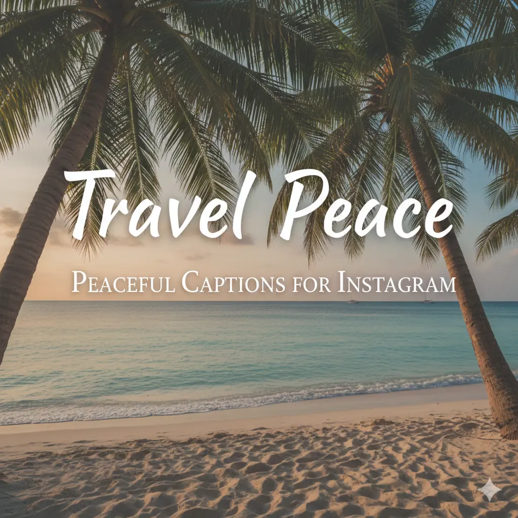 Travel Peace / Peaceful Captions for Instagram