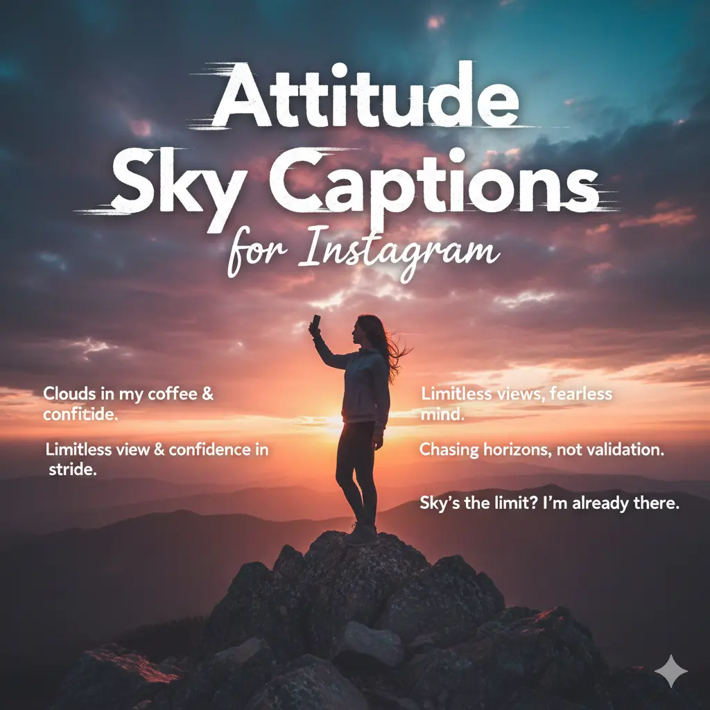 Attitude Sky Captions for Instagram