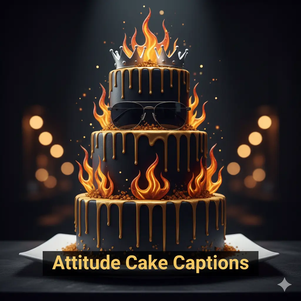 Attitude Cake Captions