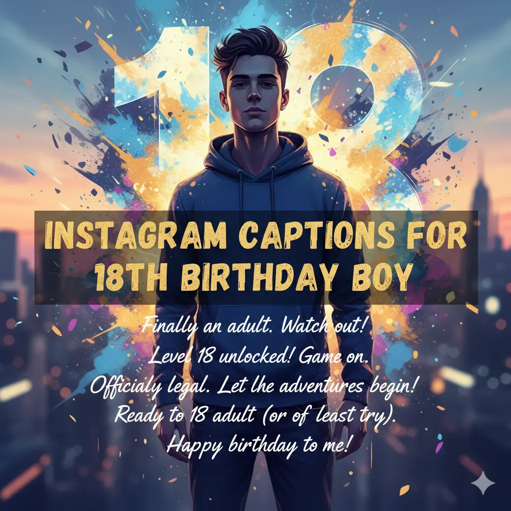 Instagram Captions for 18th Birthday Boy