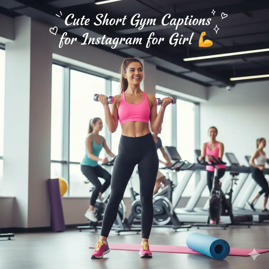 Cute Short Gym Captions for Instagram for Girl