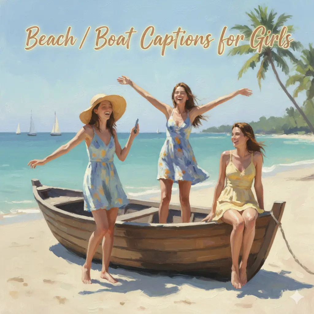Beach / Boat Captions for Girls 