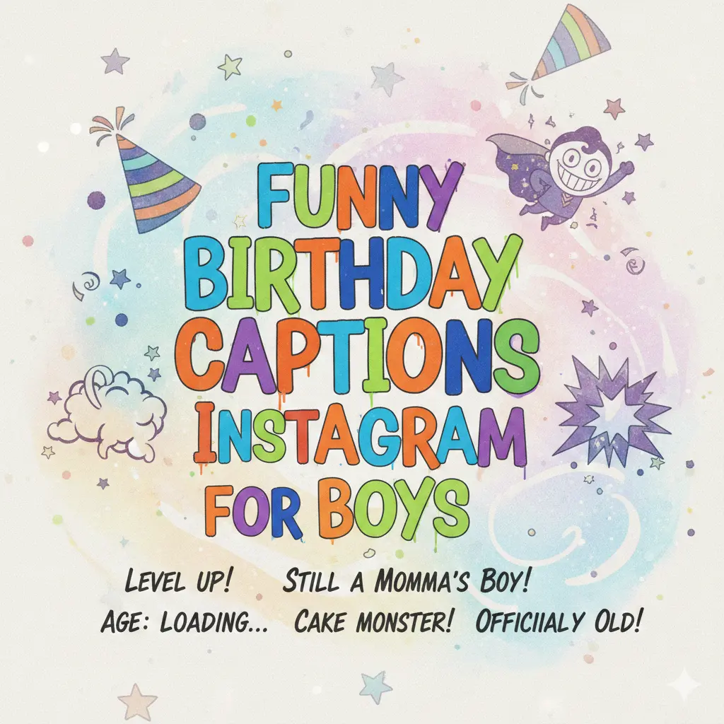 Funny Birthday Captions for Instagram for Boys 