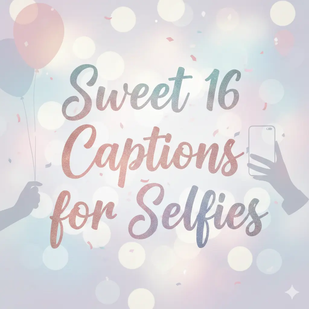Sweet 16 Captions for Selfies