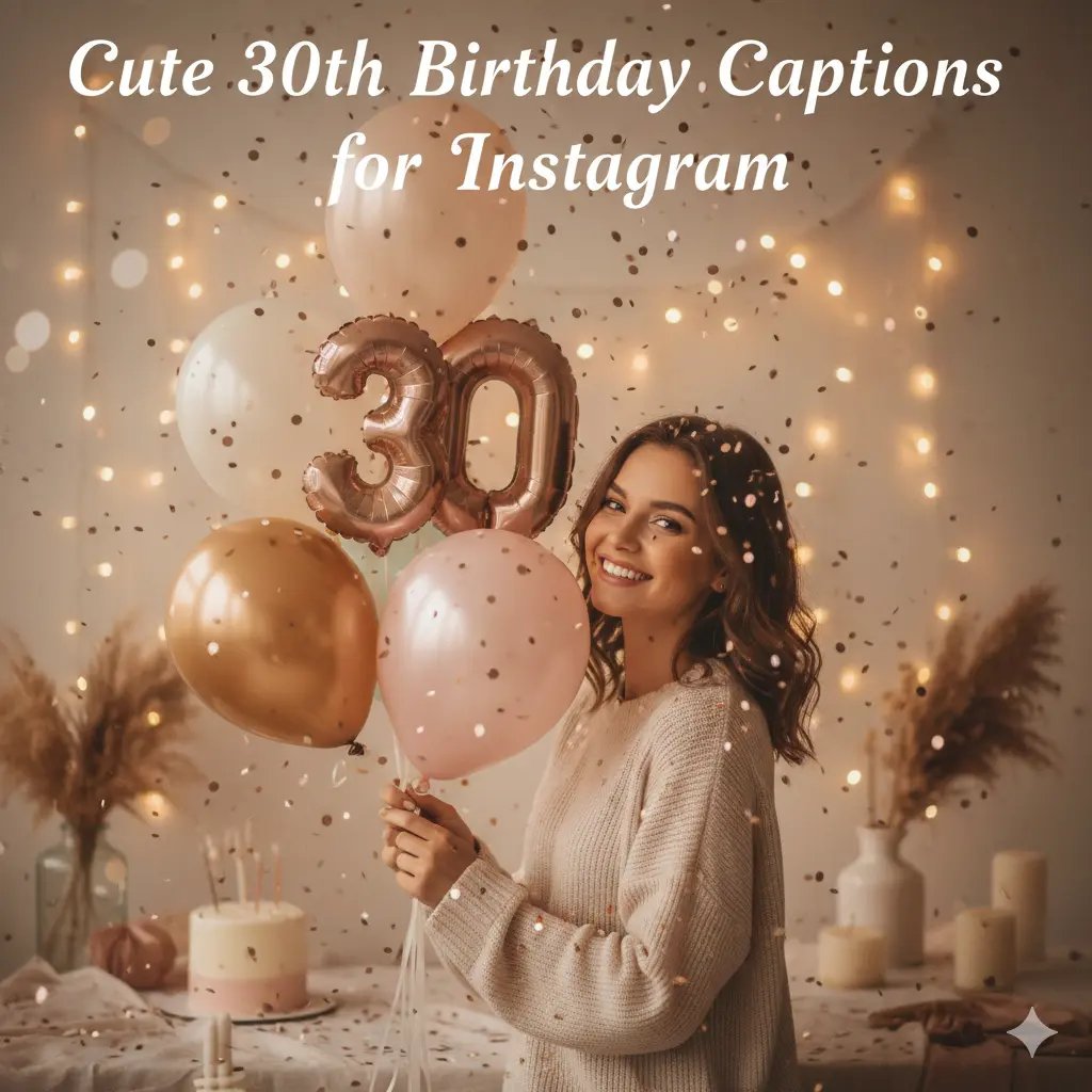 Cute 30th Birthday Captions for Instagram 