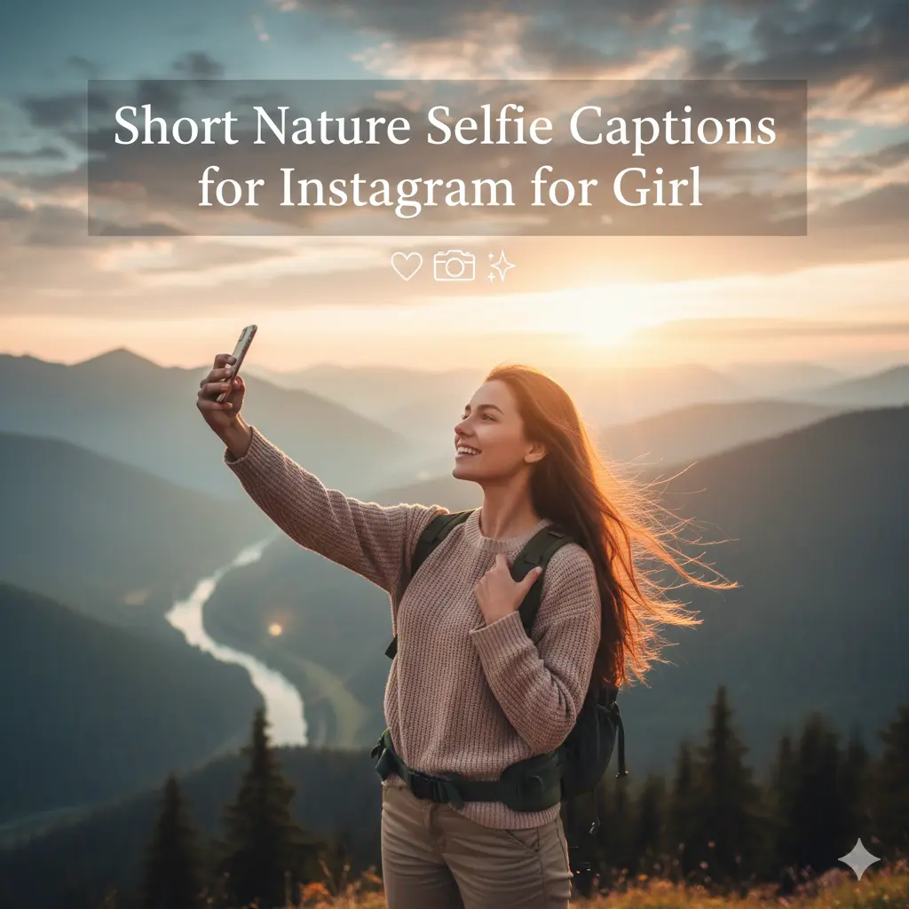 Short Nature Selfie Captions for Instagram for Girl