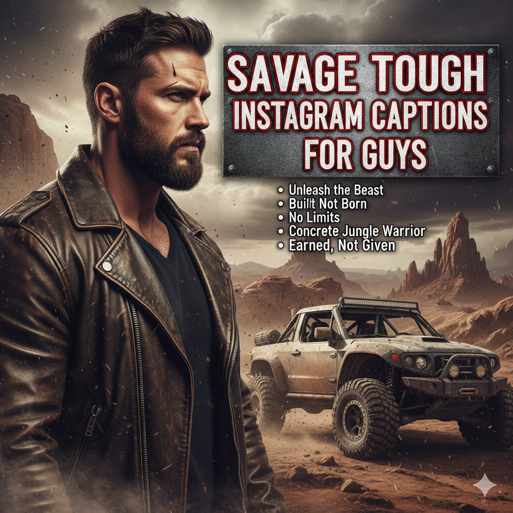 Savage Tough Instagram Captions for Guys