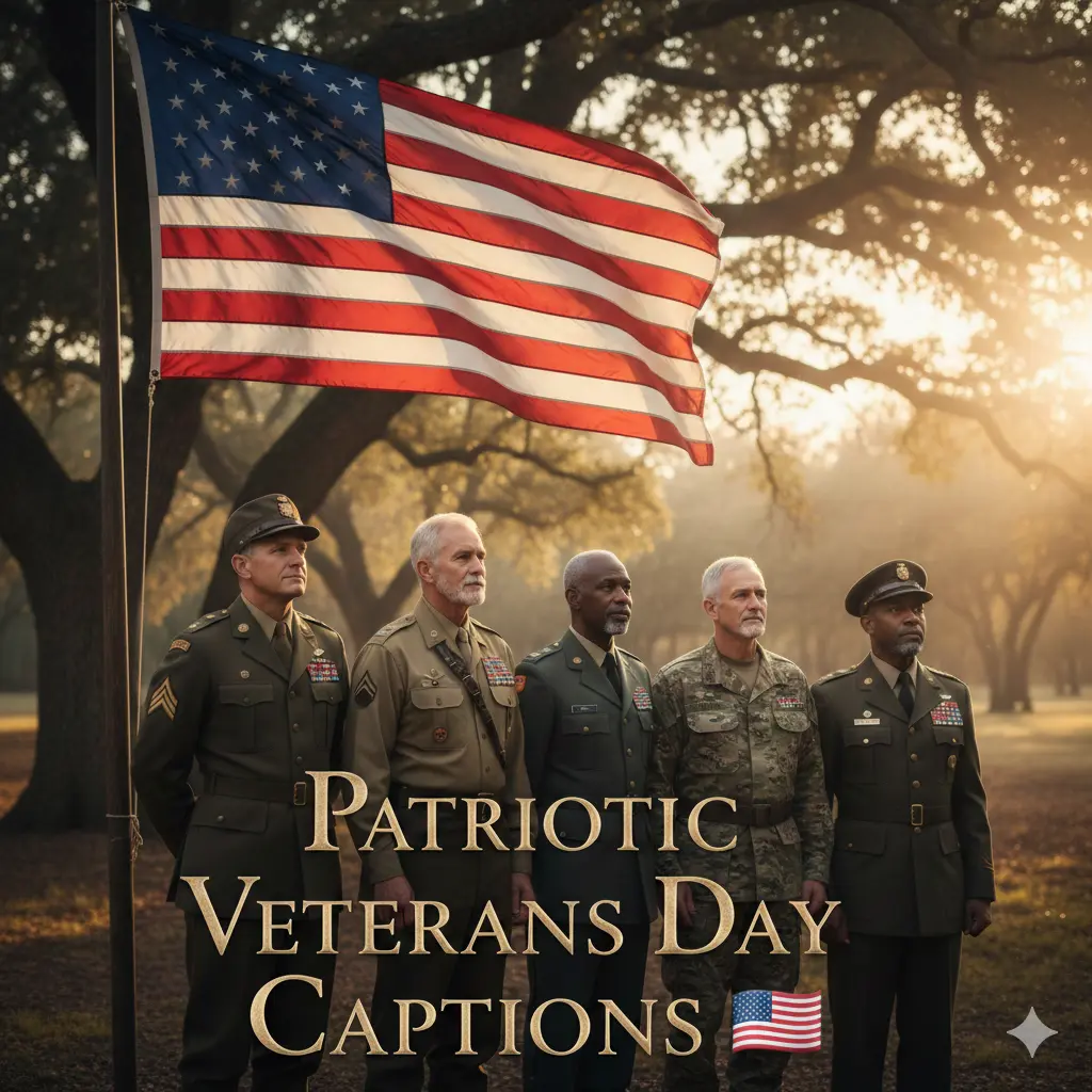 Patriotic Veterans Day Captions 🇺🇸