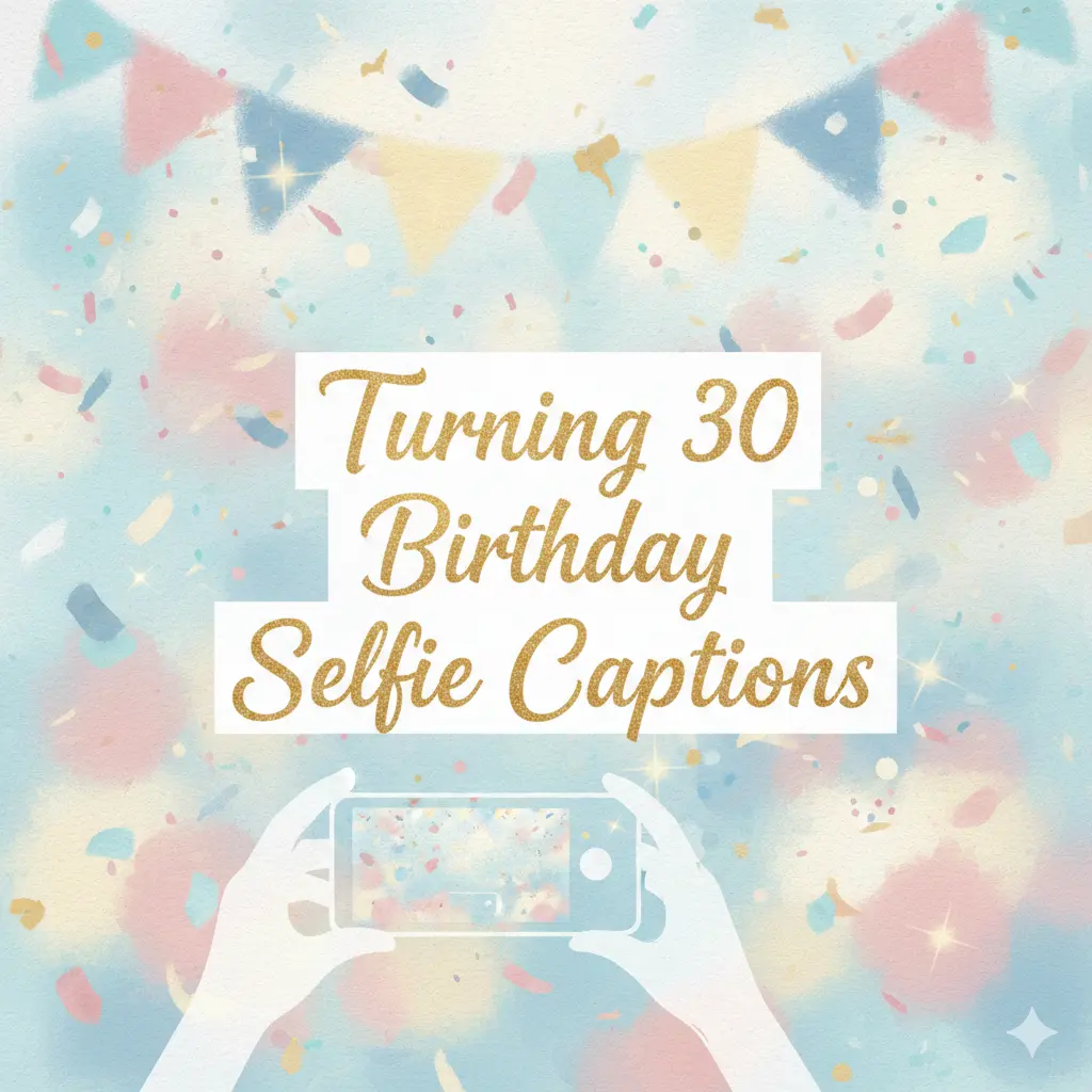 Turning 30 Birthday Selfie Captions