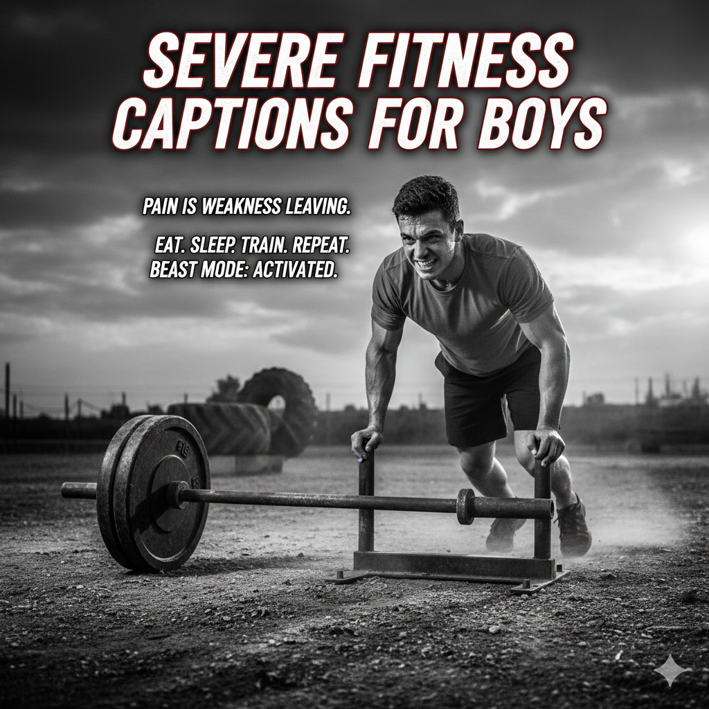 Severe Fitness Captions for Boys