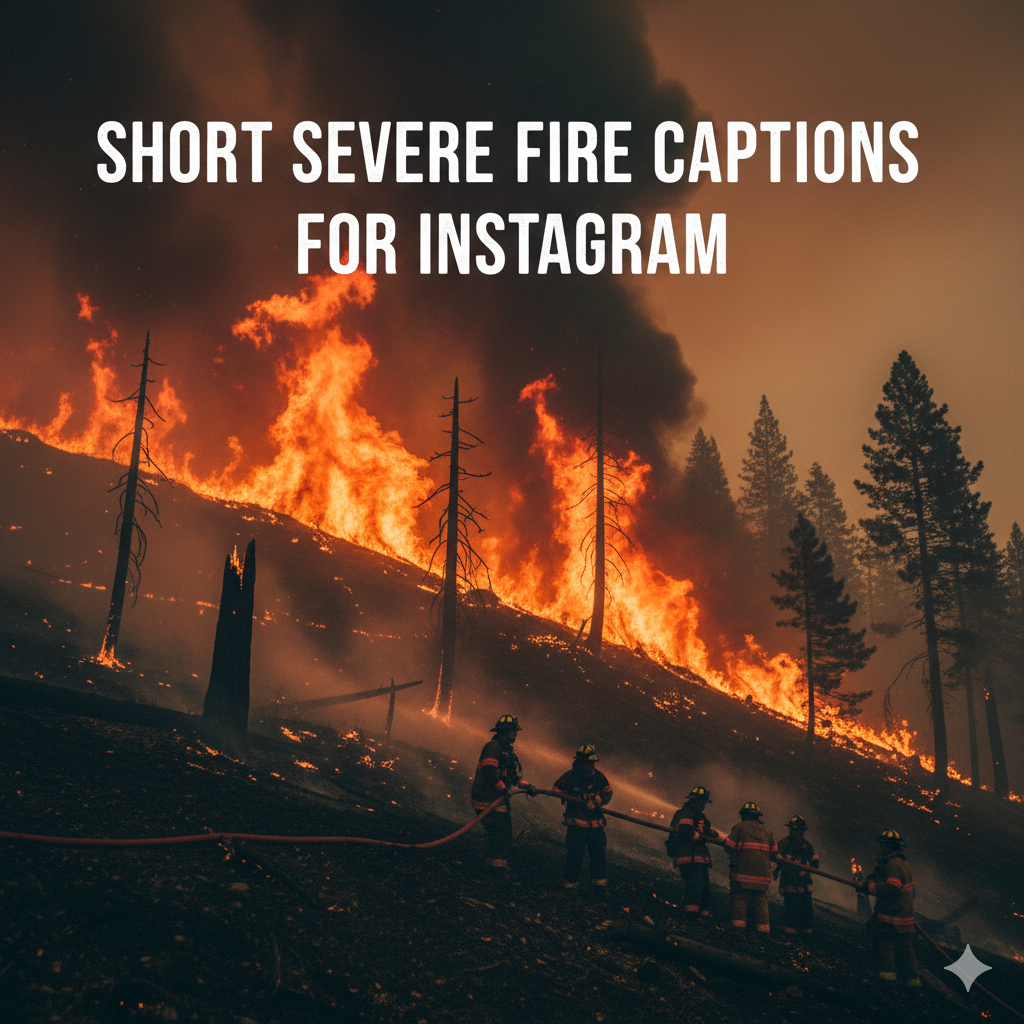 Short Severe Fire Captions for Instagram 