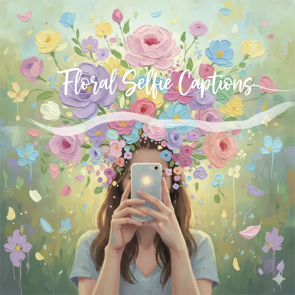 Floral Selfie Captions