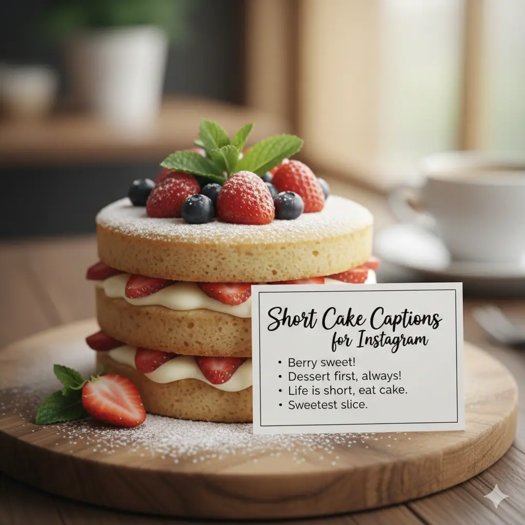 Short Cake Captions for Instagram