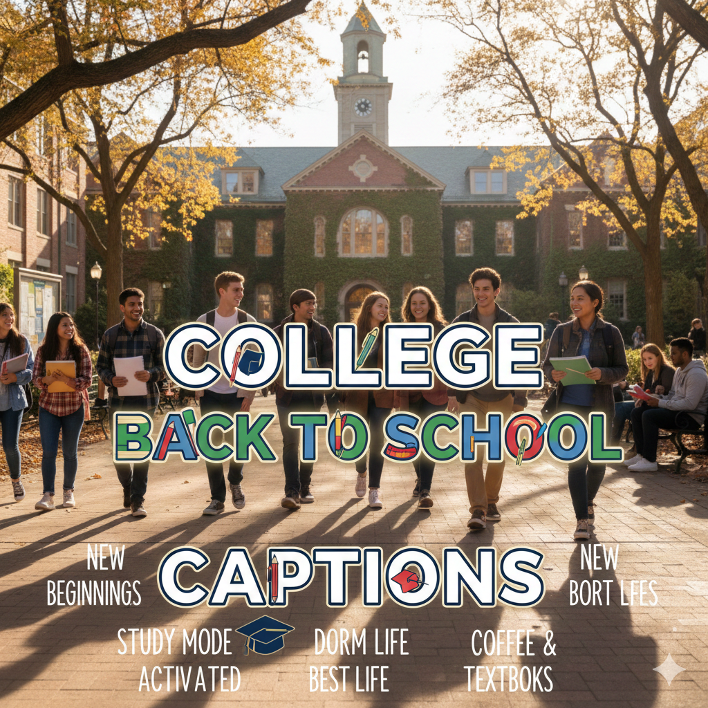 College Back to School Captions 