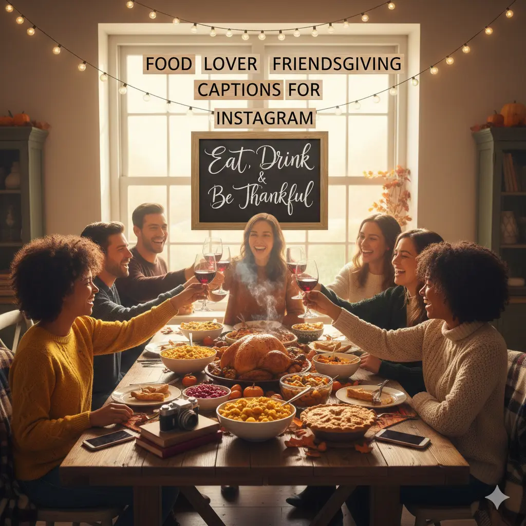 Food Lover Friendsgiving Captions for Instagram