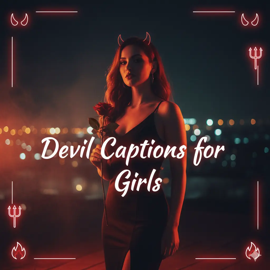 Devil Captions for Girls