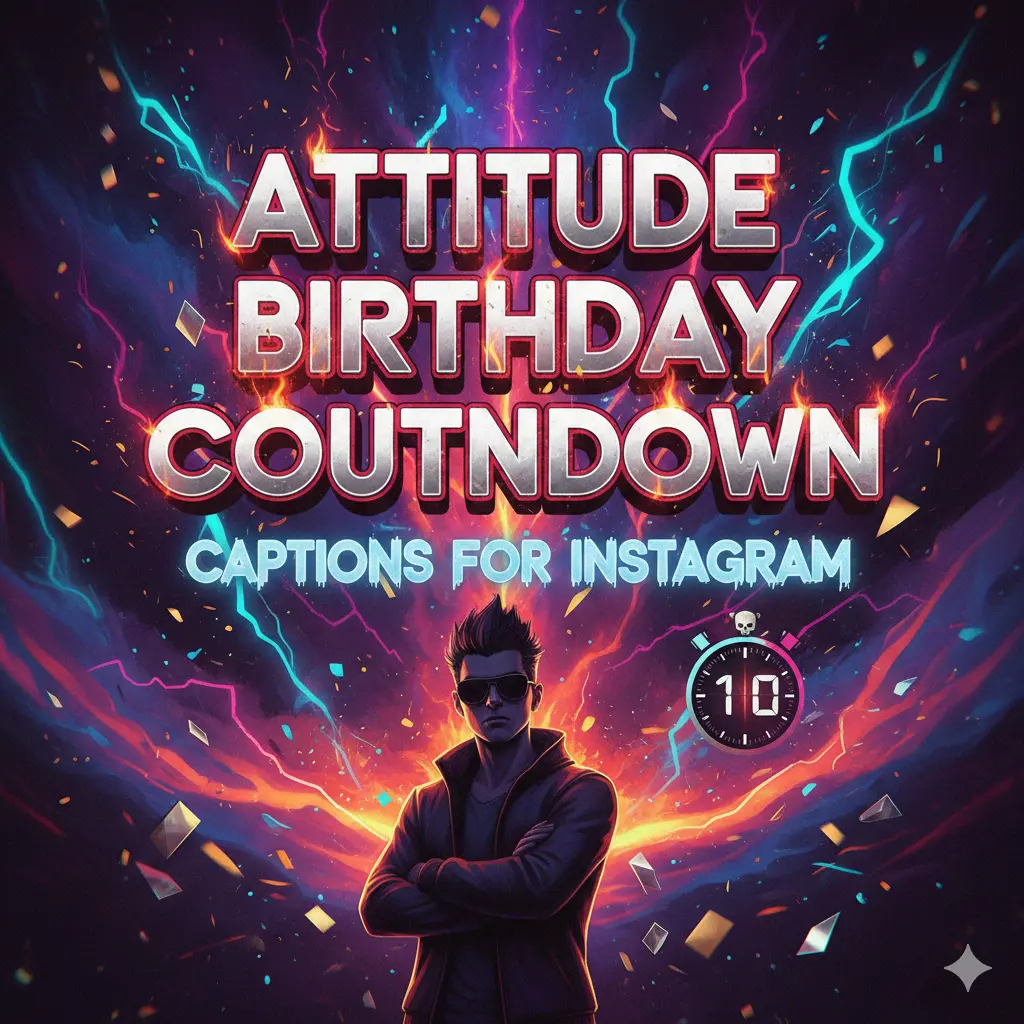 Attitude Birthday Countdown Captions for Instagram 