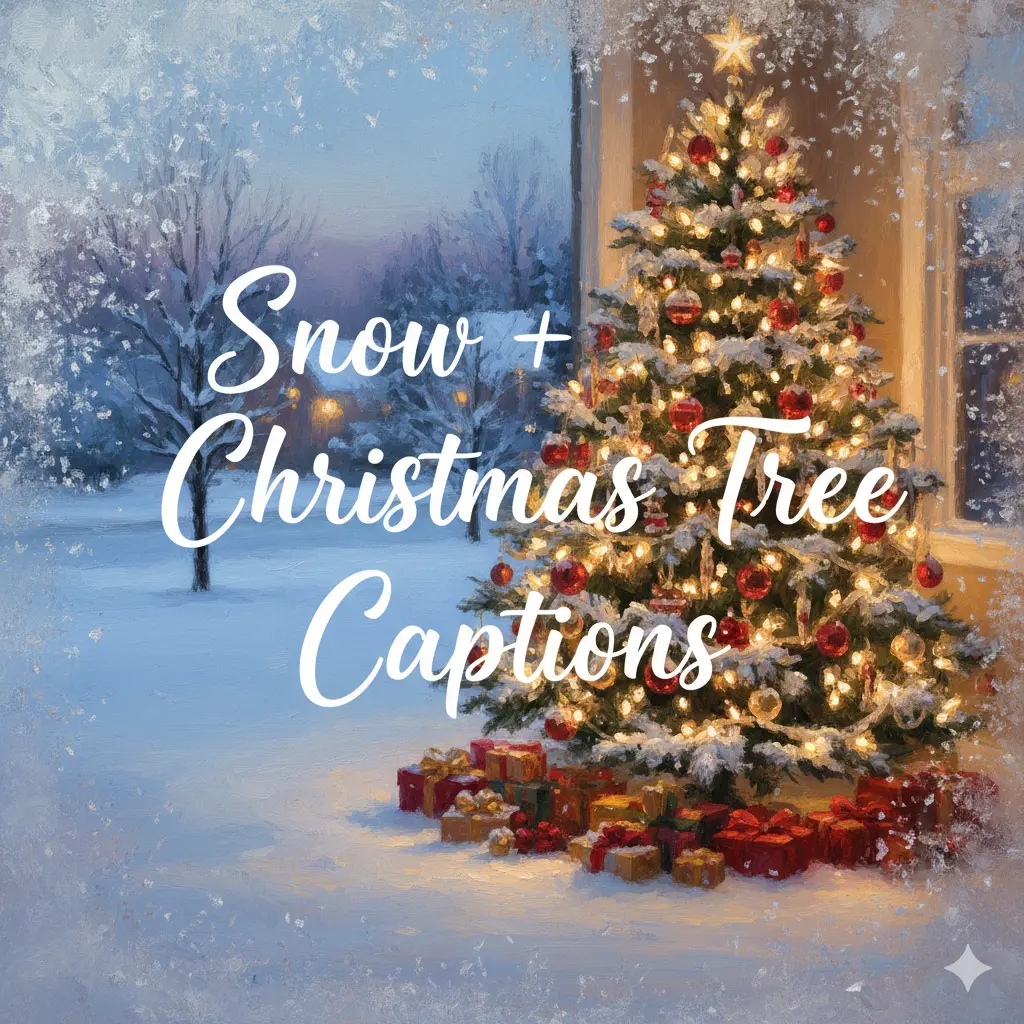 Snow + Christmas Tree Captions