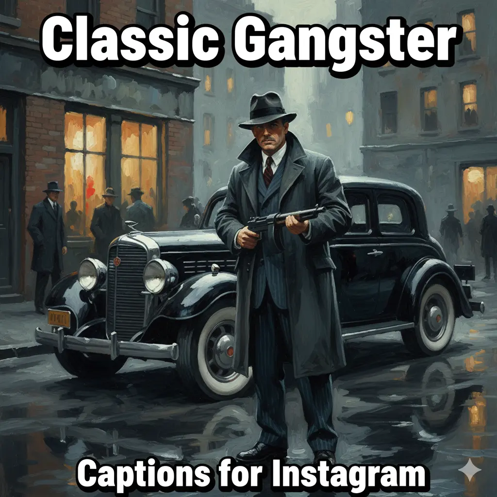 Classic Gangster Captions for Instagram