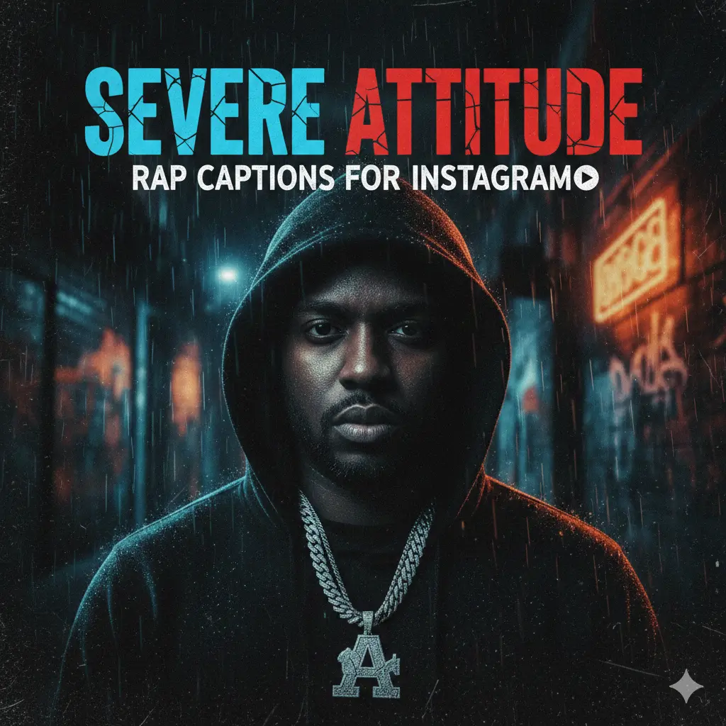 Severe Attitude Rap Captions for Instagram