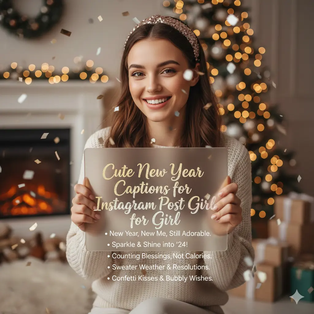 Cute New Year Captions for Instagram Post for Girl 