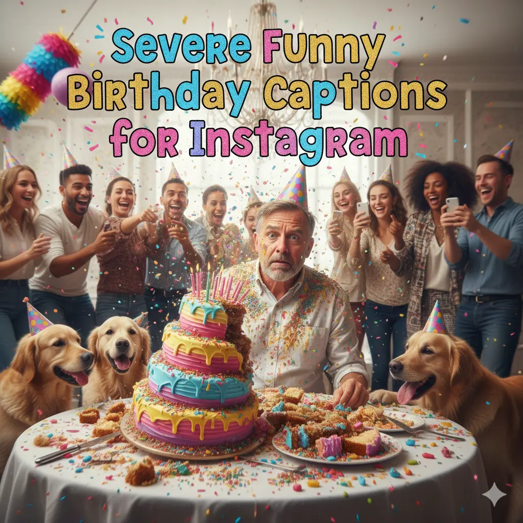 Severe  Funny Birthday Captions for Instagram