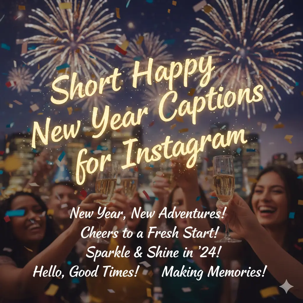 Short Happy New Year Captions for Instagram